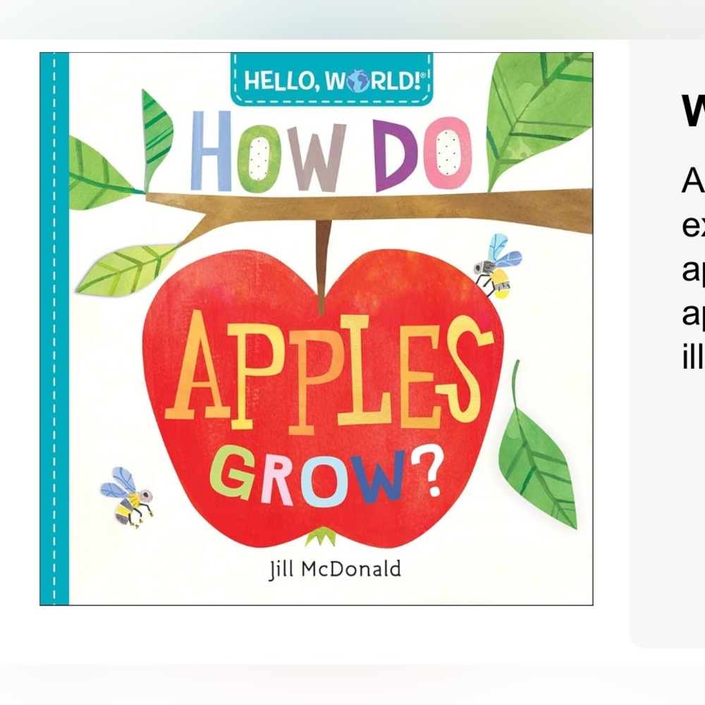 How Do Apples Grow? Children's Book, NWT, Hard cover